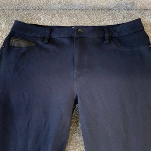 Calvin Klein Jeans Navy Mid Rise Knit Ankle Pants